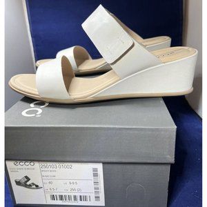 Ecco Women's White Wedge Sandals